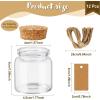 imageOurWarm 12 Pack Mini Jars with Lids 17OZ Small Glass Bottles with Cork Tag Label and Twine Versatile Small Glass Jars for Candy Potion Spice DIY Crafts Gift Birthday Wedding Party Decorations12pcs  50ml