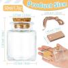 imageOurWarm 12 Pack Mini Jars with Lids 17OZ Small Glass Bottles with Cork Tag Label and Twine Versatile Small Glass Jars for Candy Potion Spice DIY Crafts Gift Birthday Wedding Party Decorations12pcs  17oz