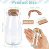 imageOurWarm 12 Pack Mini Jars with Lids 17OZ Small Glass Bottles with Cork Tag Label and Twine Versatile Small Glass Jars for Candy Potion Spice DIY Crafts Gift Birthday Wedding Party Decorations12pcs  100ml