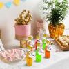 imageOurWarm 50 Pack Baby Shower Mini Liquor Bottles 17oz Empty Plastic Shot Bottles with Gold Screw Caps Funnels Tags ampamp Twines for Juice Wine Alcohol Juicing Ginger Shots Gender Reveal Party FavorsBaby Shower Bottles