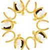 imageOurWarm 10PCS Gold Horseshoe Decor Wedding Favors with Black ampamp White Tags and Ribbon Stunning Horse Shoes Good Lucky Gifts for Wedding Birthday Kentucky Derby Party DecorationsGold