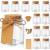 imageOurWarm 12 Pack Mini Jars with Lids 17OZ Small Glass Bottles with Cork Tag Label and Twine Versatile Small Glass Jars for Candy Potion Spice DIY Crafts Gift Birthday Wedding Party Decorations12pcs  50ml