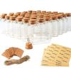 imageOurWarm 12 Pack Mini Jars with Lids 17OZ Small Glass Bottles with Cork Tag Label and Twine Versatile Small Glass Jars for Candy Potion Spice DIY Crafts Gift Birthday Wedding Party Decorations48pcs  25ml