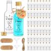 imageOurWarm 50 Pack Baby Shower Mini Liquor Bottles 17oz Empty Plastic Shot Bottles with Gold Screw Caps Funnels Tags ampamp Twines for Juice Wine Alcohol Juicing Ginger Shots Gender Reveal Party FavorsMini Liquor Bottles