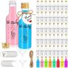 imageOurWarm 50 Pack Baby Shower Mini Liquor Bottles 17oz Empty Plastic Shot Bottles with Gold Screw Caps Funnels Tags ampamp Twines for Juice Wine Alcohol Juicing Ginger Shots Gender Reveal Party FavorsBaby Shower Bottles