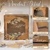 imageOurWarm Brown Wedding Card Box with Acrylic Window Wooden Gift Card Box for Wedding Reception Decorations Money Newly Named Box Wedding Decorations for Reception Party Birthday Rustic Wedding DecorBrown