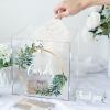 imageOurWarm Clear Wedding Card Box for Reception with Lock ampamp Slot Thick Acrylic Card Box for Party Large Eucalyptus Money Gift Card Storage Box for Wedding Graduation Birthday Baby Shower Decorations10 x 87 x 102 in