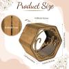imageOurWarm Wedding Card Box for Party Hexagon Brown Wedding Card Boxes for Reception Wooden Wedding Box for Cards and Money Rustic Graduation Gift Card Box for Wedding Decor Baby Shower Birthday