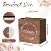 imageOurWarm Wedding Card Box for Party PreAssembled Wood Wedding Card Boxes for Reception Rustic Wedding Box for Cards and Money Envelope Money Box Gift Card Box for Wedding Graduation Baby Shower