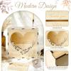 imageOurWarm Wedding Card Box for Party Wooden Gift Card Box with Heart Acrylic Window Wedding Card Boxes for Reception Graduation Money Box for Wedding Decor Graduation Baby Shower Birthday Party