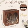 imageOurWarm Wedding Card Box for Party Wooden Wedding Card Boxes for Reception Rustic Wedding Box for Cards and Money Envelope Money Box Gift Card Box for Wedding Decor Graduation Baby Shower Birthdaybrown