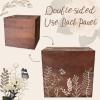 imageOurWarm Wedding Card Box for Party Wooden Wedding Card Boxes for Reception Rustic Wedding Box for Cards and Money Envelope Money Box Gift Card Box for Wedding Decor Graduation Baby Shower Birthdaybrown