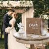 imageOurWarm Wedding Card Box for Party Wooden Wedding Card Boxes for Reception Rustic Wedding Box for Cards and Money Envelope Money Box Gift Card Box for Wedding Decor Graduation Baby Shower Birthdaymedium brown
