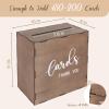 imageOurWarm Wedding Card Box for Party Wooden Wedding Card Boxes for Reception Rustic Wedding Box for Cards and Money Envelope Money Box Gift Card Box for Wedding Decor Graduation Baby Shower Birthdaymedium brown