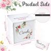 imageOurWarm White Wedding Card Box with Lock PVC Gift Card Box for Wedding Decorations Money Index Card Box for Party Honeymoon Fund Reception Anniversary Bridal Baby Shower
