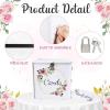 imageOurWarm White Wedding Card Box with Lock PVC Gift Card Box for Wedding Decorations Money Index Card Box for Party Honeymoon Fund Reception Anniversary Bridal Baby Shower