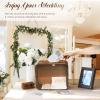 imageOurWarm White Wedding Card Box with Slot Wooden Card Box for Wedding Reception Large Envelope Wedding Box for Cards Money Gift Card Box Holder for Graduation Party 2025 Birthday Baby ShowerBrown Rounded rectangle