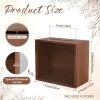 imageOurWarm White Wedding Card Box with Slot Wooden Card Box for Wedding Reception Large Envelope Wedding Box for Cards Money Gift Card Box Holder for Graduation Party 2025 Birthday Baby ShowerBrown Square