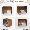imageOurWarm White Wedding Card Box with Slot Wooden Card Box for Wedding Reception Large Envelope Wedding Box for Cards Money Gift Card Box Holder for Graduation Party 2025 Birthday Baby ShowerBrown Rounded rectangle