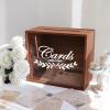imageOurWarm White Wedding Card Box with Slot Wooden Card Box for Wedding Reception Large Envelope Wedding Box for Cards Money Gift Card Box Holder for Graduation Party 2025 Birthday Baby ShowerBrown Square