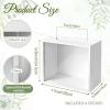 imageOurWarm White Wedding Card Box with Slot Wooden Card Box for Wedding Reception Large Envelope Wedding Box for Cards Money Gift Card Box Holder for Graduation Party 2025 Birthday Baby ShowerWhite Square