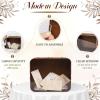 imageOurWarm White Wedding Card Box with Slot Wooden Card Box for Wedding Reception Large Envelope Wedding Box for Cards Money Gift Card Box Holder for Graduation Party 2025 Birthday Baby ShowerBrown Rounded rectangle