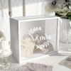 imageOurWarm White Wooden Wedding Card Box for Party Allinone Wood Gift Card Box for Wedding Decorations Gift Birthday Money Box for Wedding Gifts Rustic Wedding Decor Baby Shower DecorationsWhite