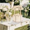 imageOurWarm Wishing Well Wedding Card Box for Reception Wood Gift Card Box for Wedding Decorations Wooden Money Card Box for Party Birthday Baby Shower Decorations Rustic Wedding Decor