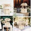 imageOurWarm Wishing Well Wedding Card Box for Reception with Slot Wooden Gift Card Boxes for Wedding Rustic Money Envelope Holder Card Box for Party Birthday Bridal Baby Showers Wedding Decorations