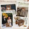 imageOurWarm Wooden Wedding Card Box with Slot ampamp Acrylic Window Brown Gift Card Box for Wedding Reception Decorations Money Gift Newly Named Box Wedding Decorations for Reception Party Birthday
