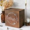 imageOurWarm Wedding Card Box for Party PreAssembled Wood Wedding Card Boxes for Reception Rustic Wedding Box for Cards and Money Envelope Money Box Gift Card Box for Wedding Graduation Baby Shower