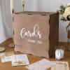 imageOurWarm Wedding Card Box for Party Wooden Wedding Card Boxes for Reception Rustic Wedding Box for Cards and Money Envelope Money Box Gift Card Box for Wedding Decor Graduation Baby Shower Birthdaymedium brown