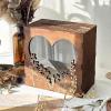 imageOurWarm Wedding Card Box for Party Wooden Wedding Card Boxes for Reception Rustic Wedding Box for Cards and Money Envelope Money Box Gift Card Box for Wedding Decor Graduation Baby Shower Birthdaybrown