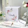 imageOurWarm White Wedding Card Box with Lock PVC Gift Card Box for Wedding Decorations Money Index Card Box for Party Honeymoon Fund Reception Anniversary Bridal Baby Shower
