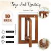 imageOurWarm 10Pcs Wedding Centerpieces for Tables Foldable Centerpiece Table Decorations Table Centerpieces Wooden Centerpieces for Tables Rustic Lantern Centerpieces for Tables Wedding Reception DecorBrown