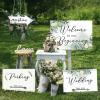 imageOurWarm 11 Pcs Wedding Direction Signs with Stakes Wedding Welcome Signs Arrow Shaped Wedding This Way Directional Road Signs Double Sided Printed Wedding Parking Sign YardLawn Signs for Reception