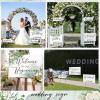 imageOurWarm 11 Pcs Wedding Direction Signs with Stakes Wedding Welcome Signs Arrow Shaped Wedding This Way Directional Road Signs Double Sided Printed Wedding Parking Sign YardLawn Signs for Reception