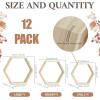 imageOurWarm 12Pcs Hexagon Centerpiece Table Decorations Wooden Table Centerpieces for Wedding 3 Size Honeycomb Wedding Centerpieces for Tables Geometric Lanterns for Wedding Table Home Room Wall Decor