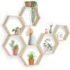imageOurWarm 12Pcs Hexagon Centerpiece Table Decorations Wooden Table Centerpieces for Wedding 3 Size Honeycomb Wedding Centerpieces for Tables Geometric Lanterns for Wedding Table Home Room Wall Decor