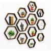 imageOurWarm 12Pcs Hexagon Wedding Centerpiece Table Decorations Brown Wooden Table Centerpieces for Party Event 3 Size Honeycomb Wedding Centerpieces for Tables Rustic Wedding Decor for Table Home Wall