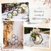 imageOurWarm 12Pcs Hexagon Wedding Centerpiece Table Decorations Brown Wooden Table Centerpieces for Party Event 3 Size Honeycomb Wedding Centerpieces for Tables Rustic Wedding Decor for Table Home Wall
