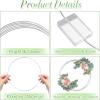 imageOurWarm 24 PCS 12 Inch Floral Hoop Centerpiece Table Decorations Metal Gold Centerpieces for Table with Acrylic Base Wedding Centerpiece Table Decorations Table Centerpieces for Wedding Party DecorSilver