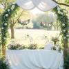 imageOurWarm 24 PCS 12 Inch Floral Hoop Centerpiece Table Decorations Metal Gold Centerpieces for Table with Acrylic Base Wedding Centerpiece Table Decorations Table Centerpieces for Wedding Party DecorSilver