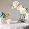 imageOurWarm 24 PCS 12 Inch Floral Hoop Centerpiece Table Decorations Metal Gold Centerpieces for Table with Acrylic Base Wedding Centerpiece Table Decorations Table Centerpieces for Wedding Party DecorSilver