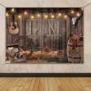 imageOurWarm 7x5FT Western Cowboy Backdrop Party Decorations Wild West Rodeo Decor Rustic House Barn Photography Props Background Theme Party Supplies for Kids Birthday Banner Photo Booth