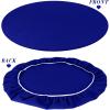imageOurWarm Blue Round Felt Tablecloth 3648 inches Elastic Fitted Modern Table Cover for Card Games Mahjong Poker 1 Pack AllSeason 705 oz 10 CountBlue