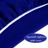 imageOurWarm Blue Round Felt Tablecloth 3648 inches Elastic Fitted Modern Table Cover for Card Games Mahjong Poker 1 Pack AllSeason 705 oz 10 CountBlue