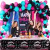 imageOurWarm Tik Tok Birthday Party Decorations 135Pcs Happy Birthday Decorations Birthday Party Supplies Includes Happy Birthday Banner Fringe Backdrop Balloons Arch Tablecloth for Birthday Decor