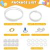 imageOurWarm Wall Balloon Arch Stand Free Bending DIY Balloon Arch Frame Kit with Balloon Clip Ribbons and Balloon Chain Round Backdrop Stand for Wedding Birthday Baby Shower Valentines Day Party Decor