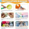 imageOurWarm Wall Balloon Arch Stand Free Bending DIY Balloon Arch Frame Kit with Balloon Clip Ribbons and Balloon Chain Round Backdrop Stand for Wedding Birthday Baby Shower Valentines Day Party Decor